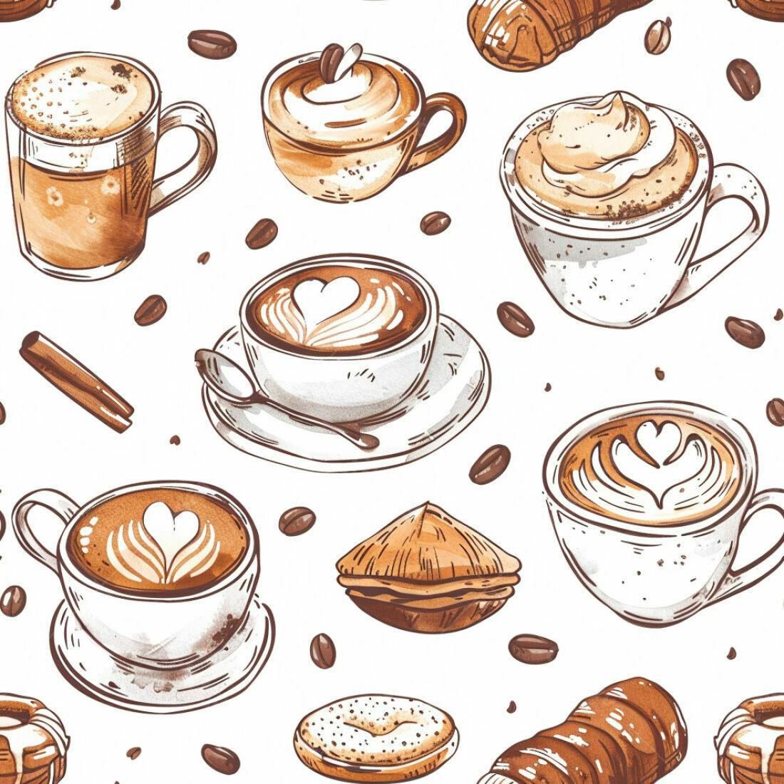Textura café e doces para fundo