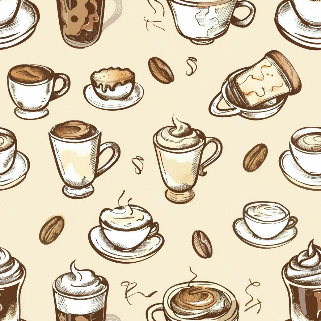 Textura café e doces para fundo