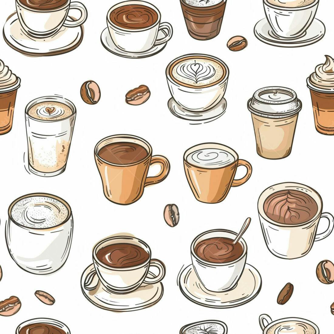 Textura Café Padrão Repetitivo para Fundo