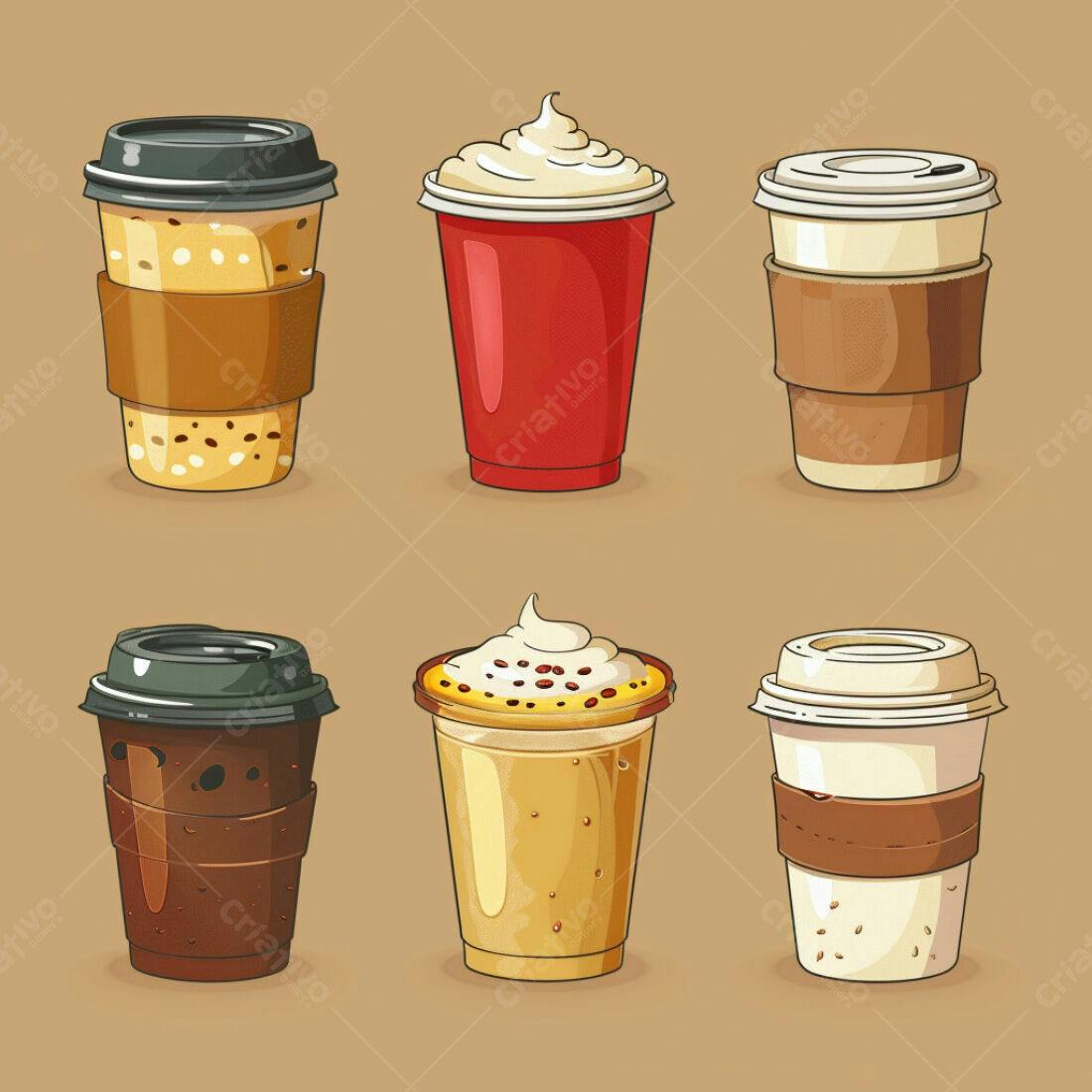 Textura Bebidas Quentes para Mockups