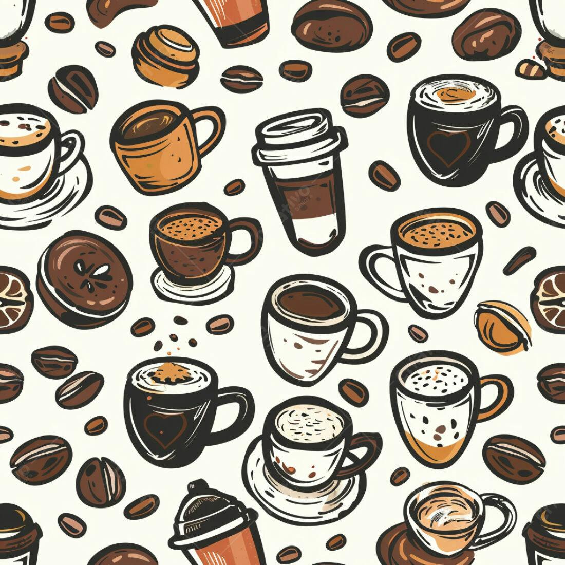 Textura Café Padrão Repetitivo para Fundo