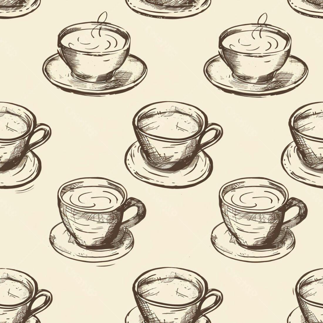 Textura xícara café vintage para papel de parede
