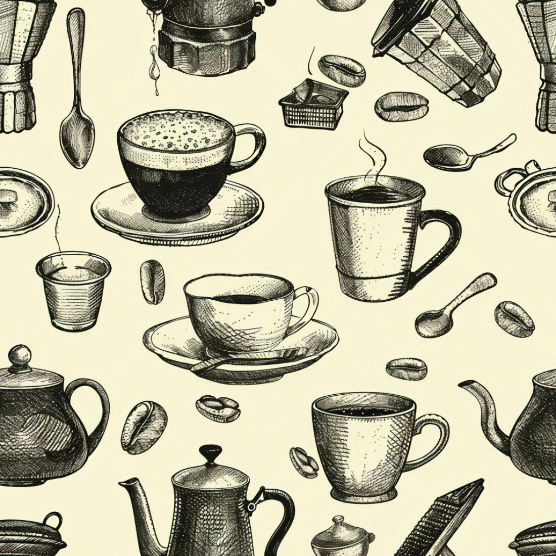 Textura Café Vintage para Papel de Parede