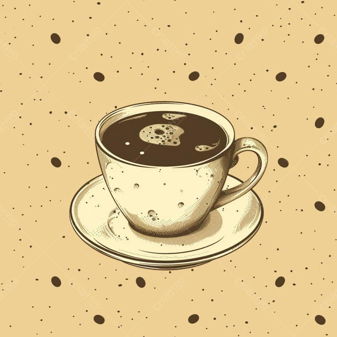 Textura Café com Espuma para Fundo Vintage