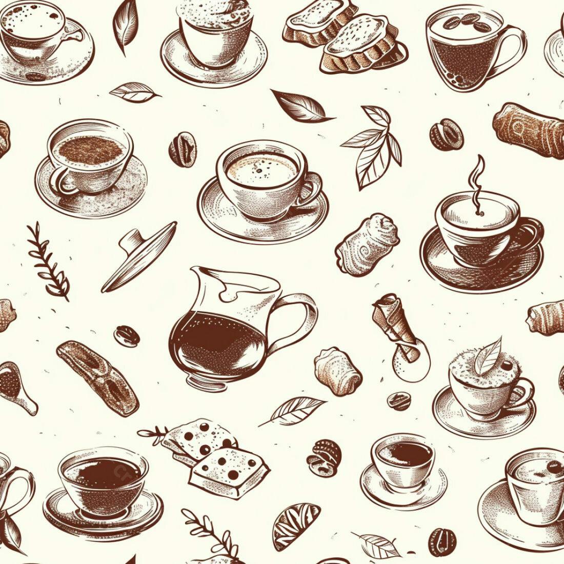 Textura café e doces para fundo vintage