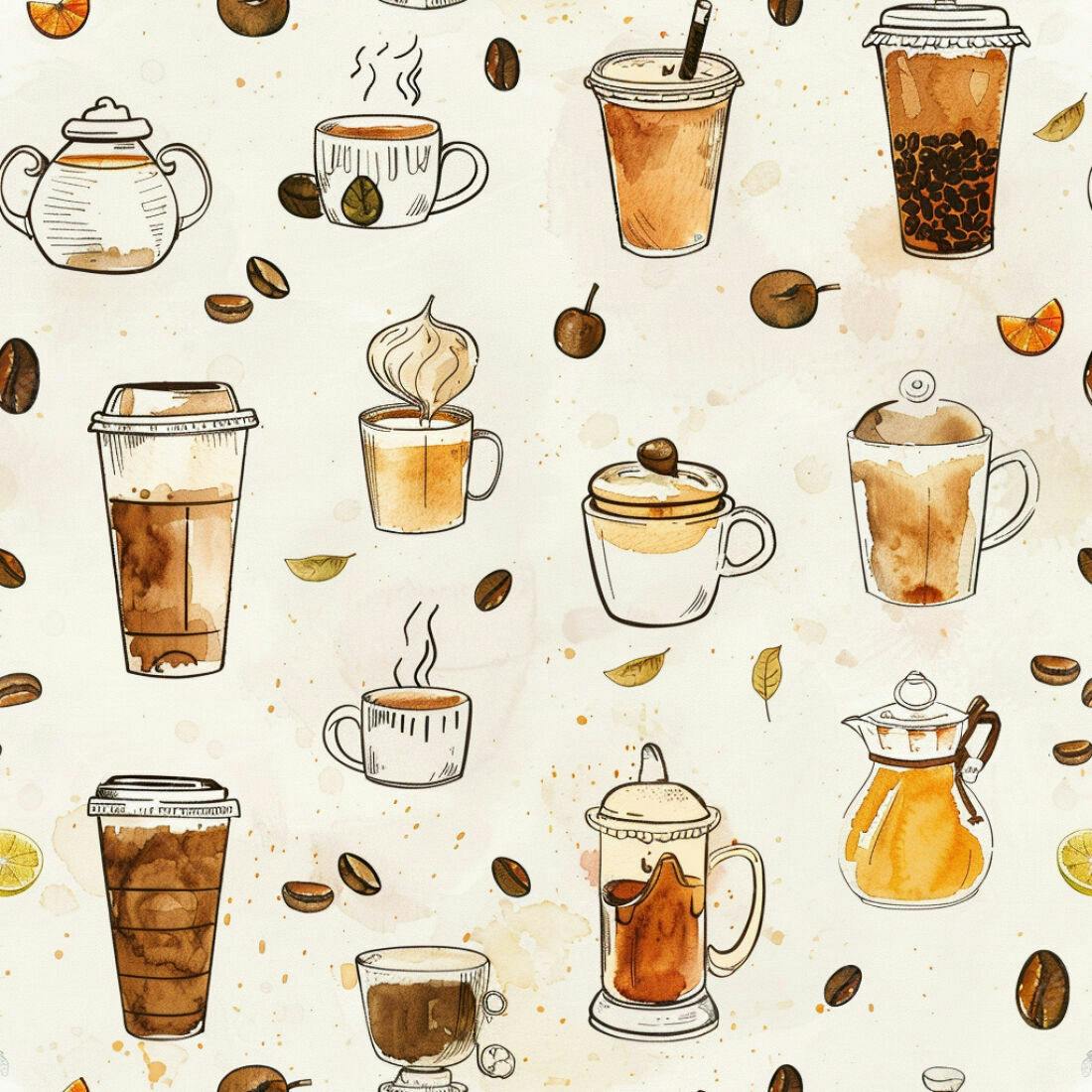 Textura Café e Bebidas para Fundo