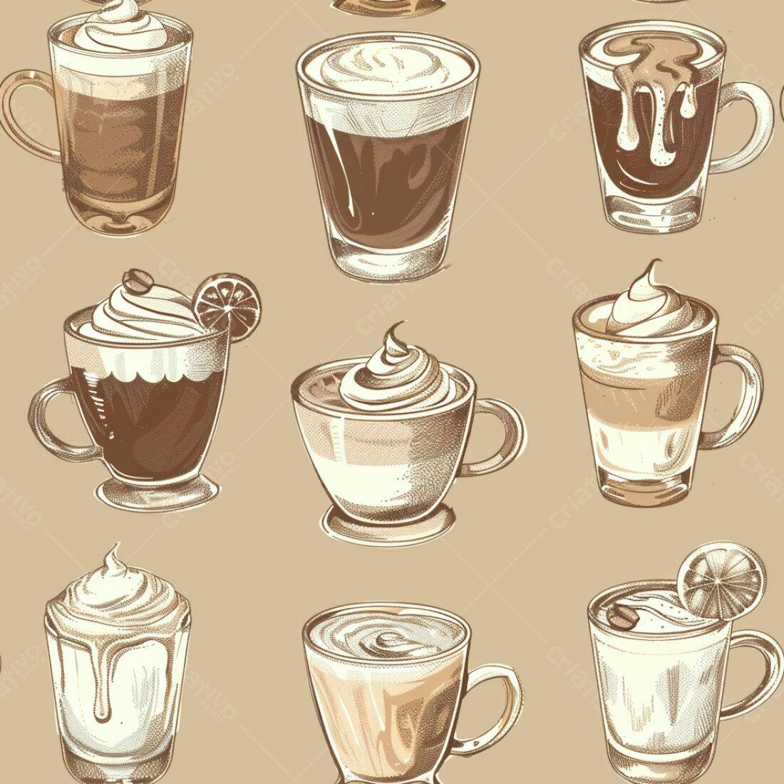 Textura Café Padrão para Fundo