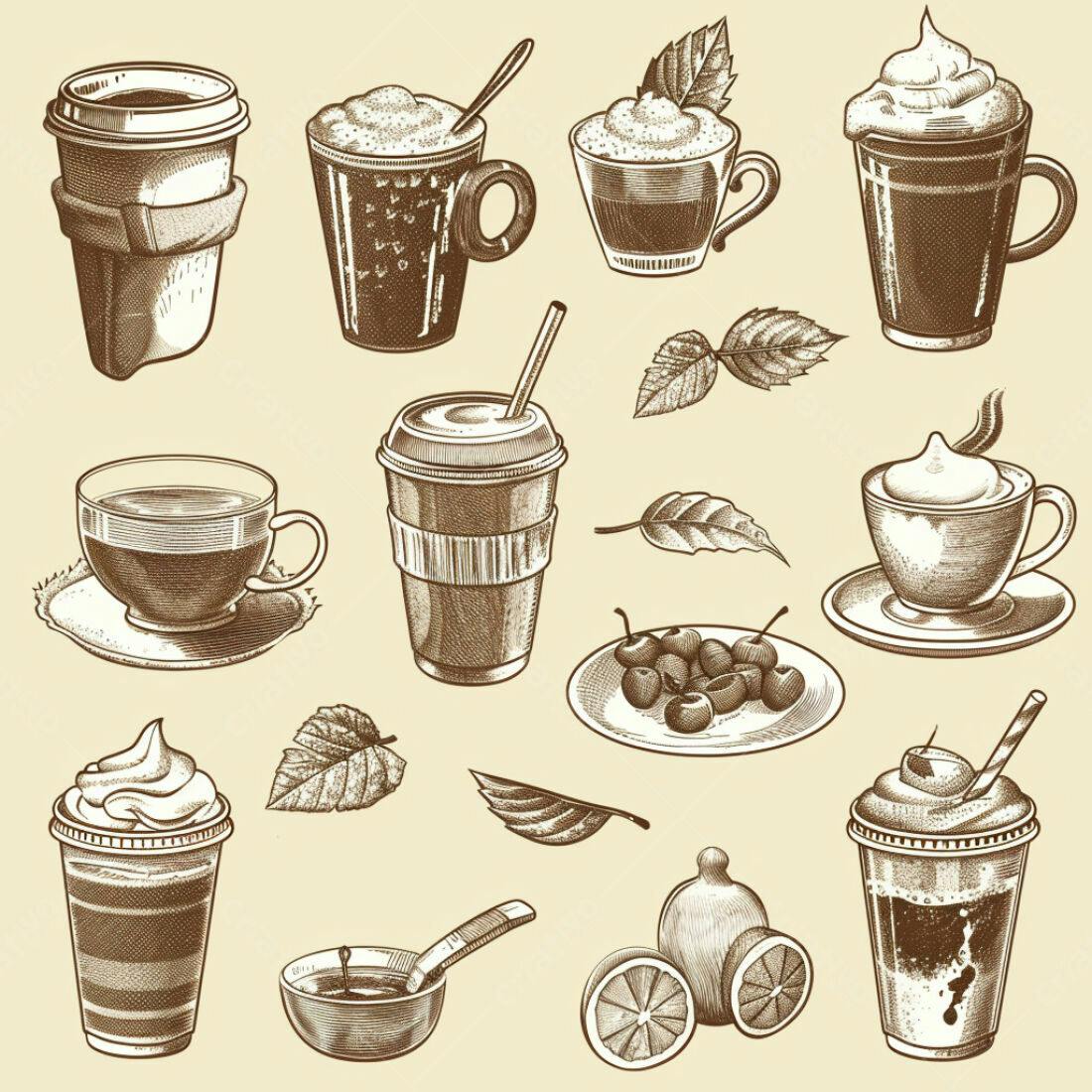 Textura Café Vintage para Fundo