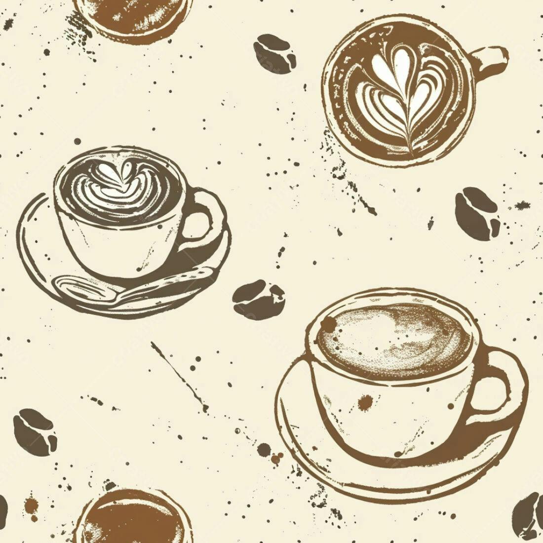 Textura Café Padrão Repetido para Fundo