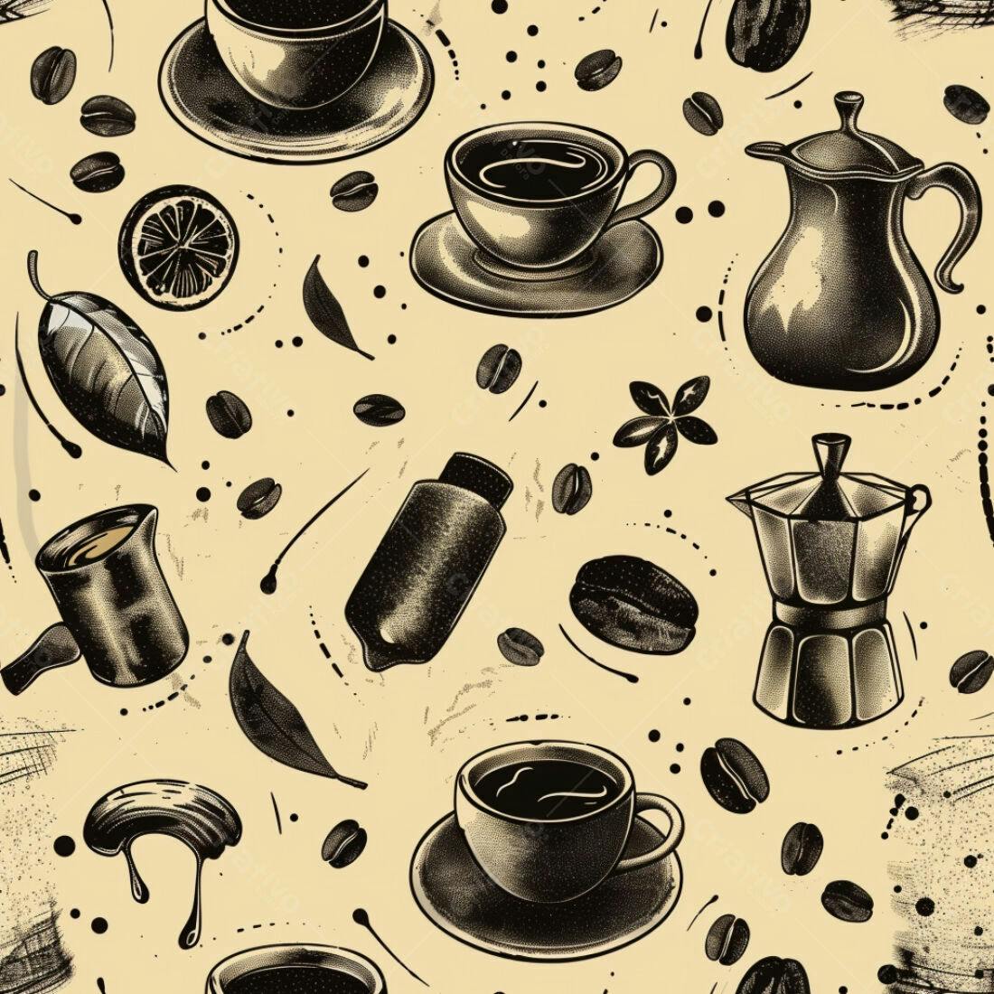 Textura Café Padrão para Fundo