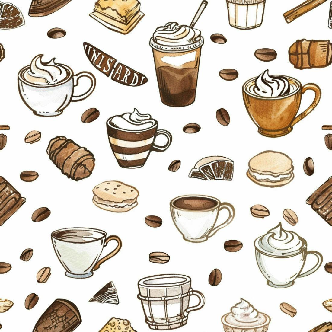 Textura Café e Doces para Fundo