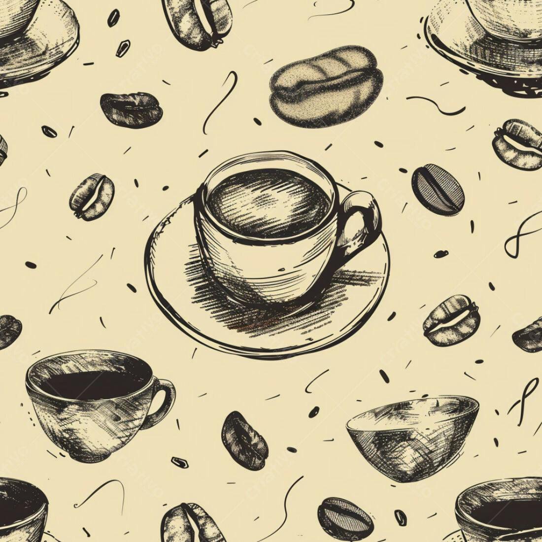Textura café e grãos para fundo