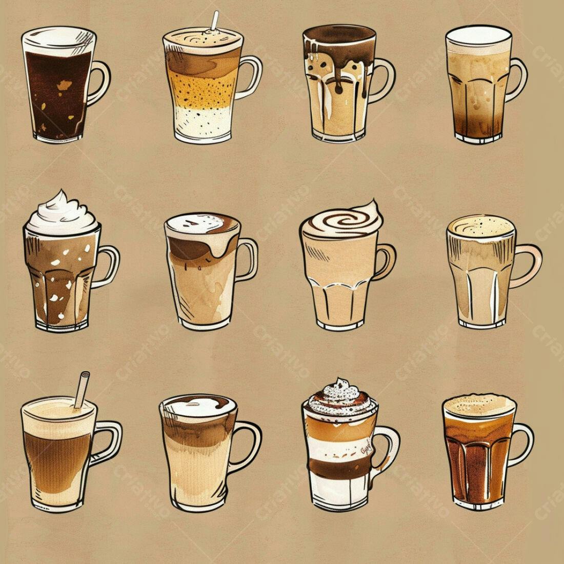 Textura Bebidas Café para Fundo