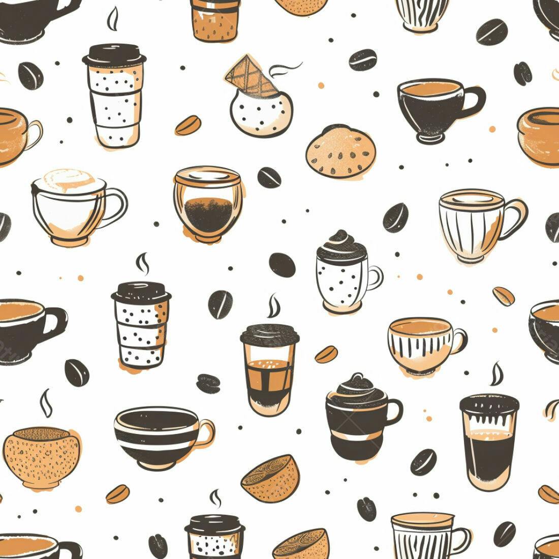 Textura Café Padrão para Fundo