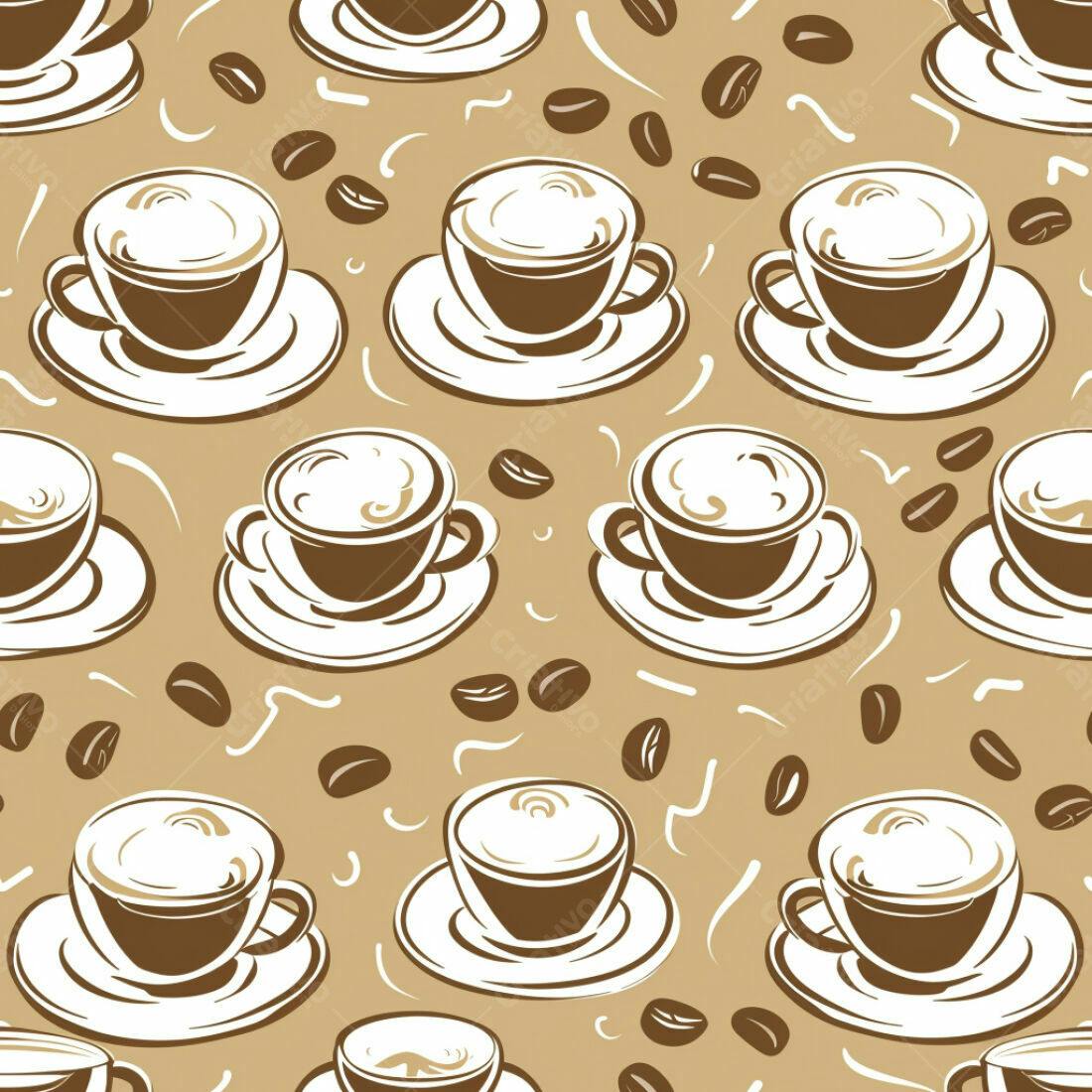 Textura Café Padrão Repetitivo para Fundo
