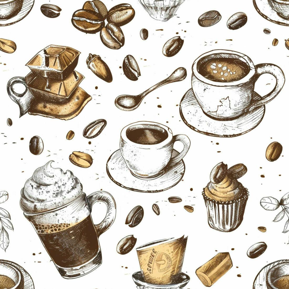 Textura café e doces para fundo