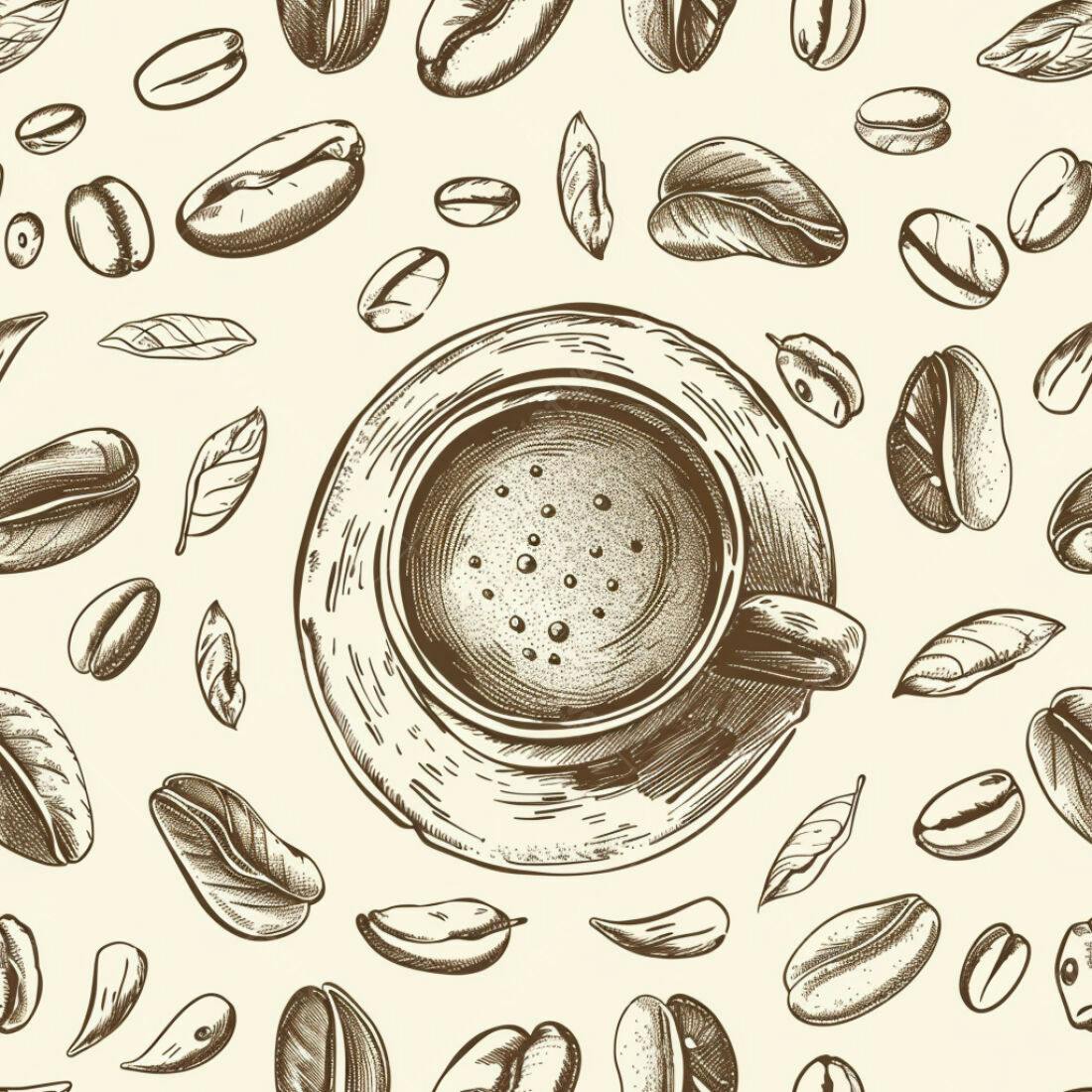 Textura Café com Grãos para Fundo