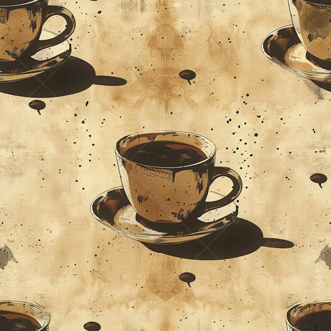 Textura Café Vintage para Papel de Parede