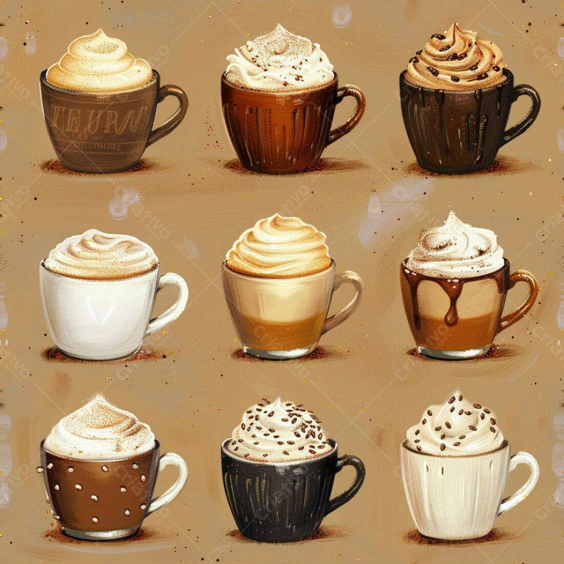 Textura Café com Chantilly para Fundo