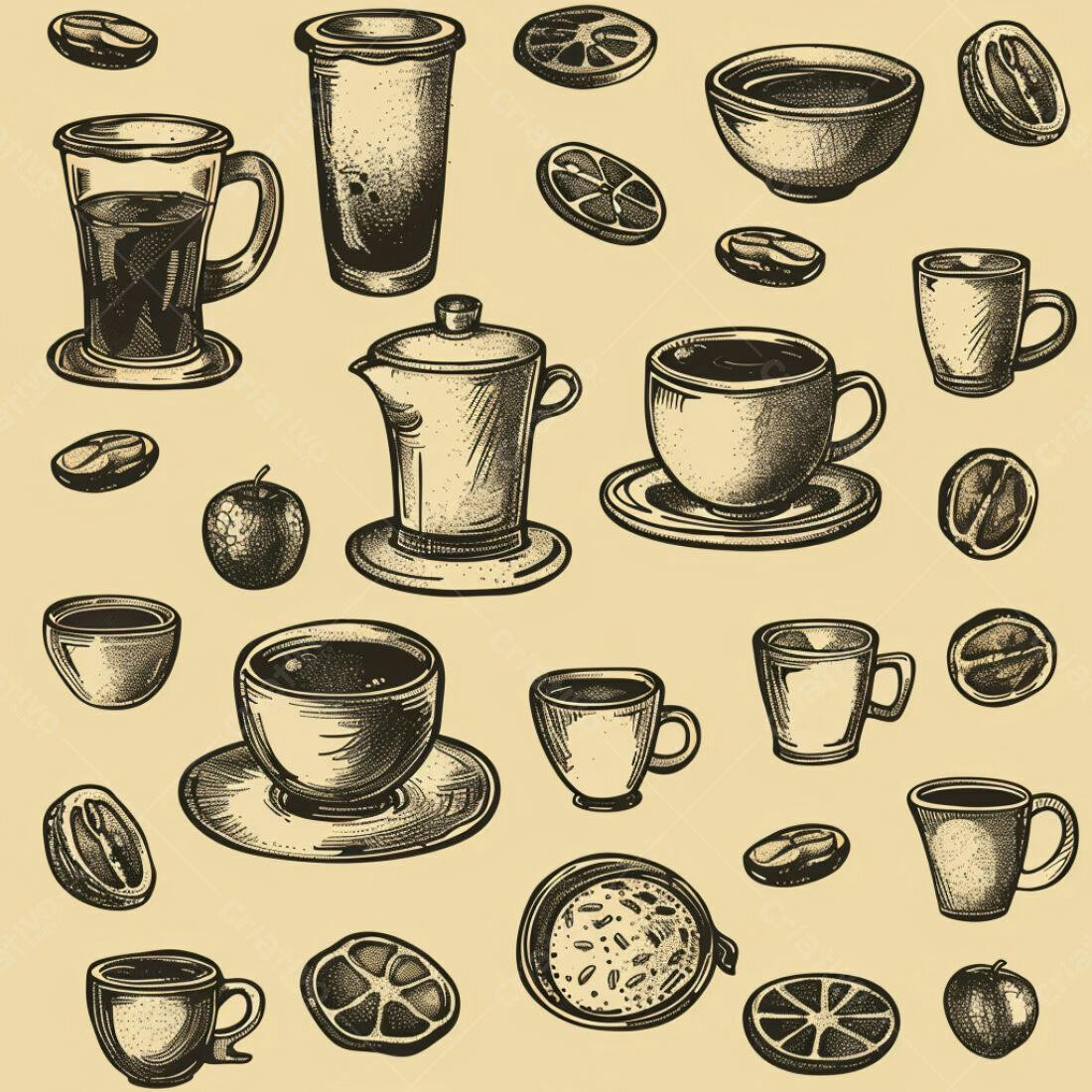 Textura Café e Citrus para Fundo Vintage