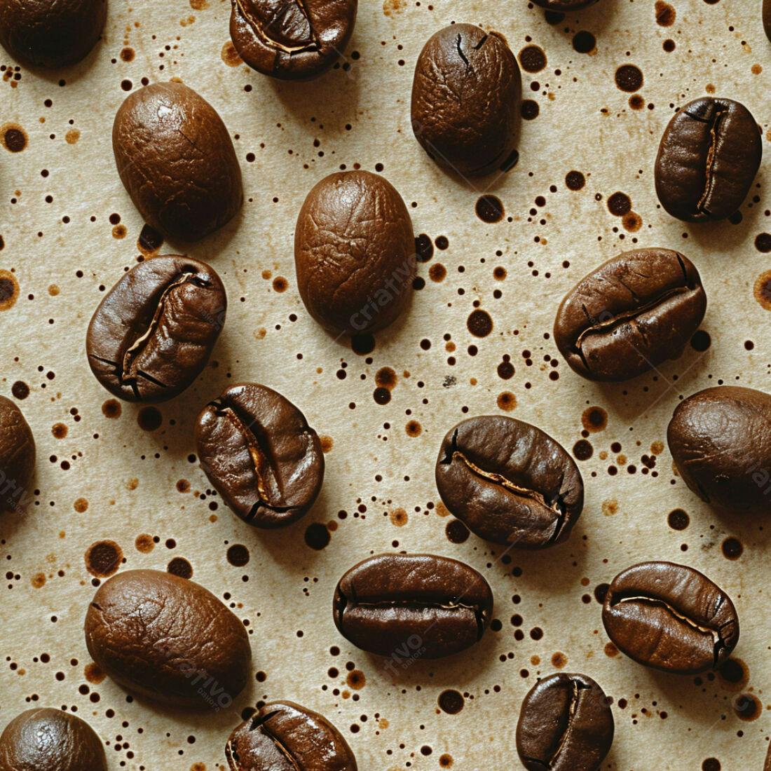 Textura Grãos de Café Escuros para Fundo