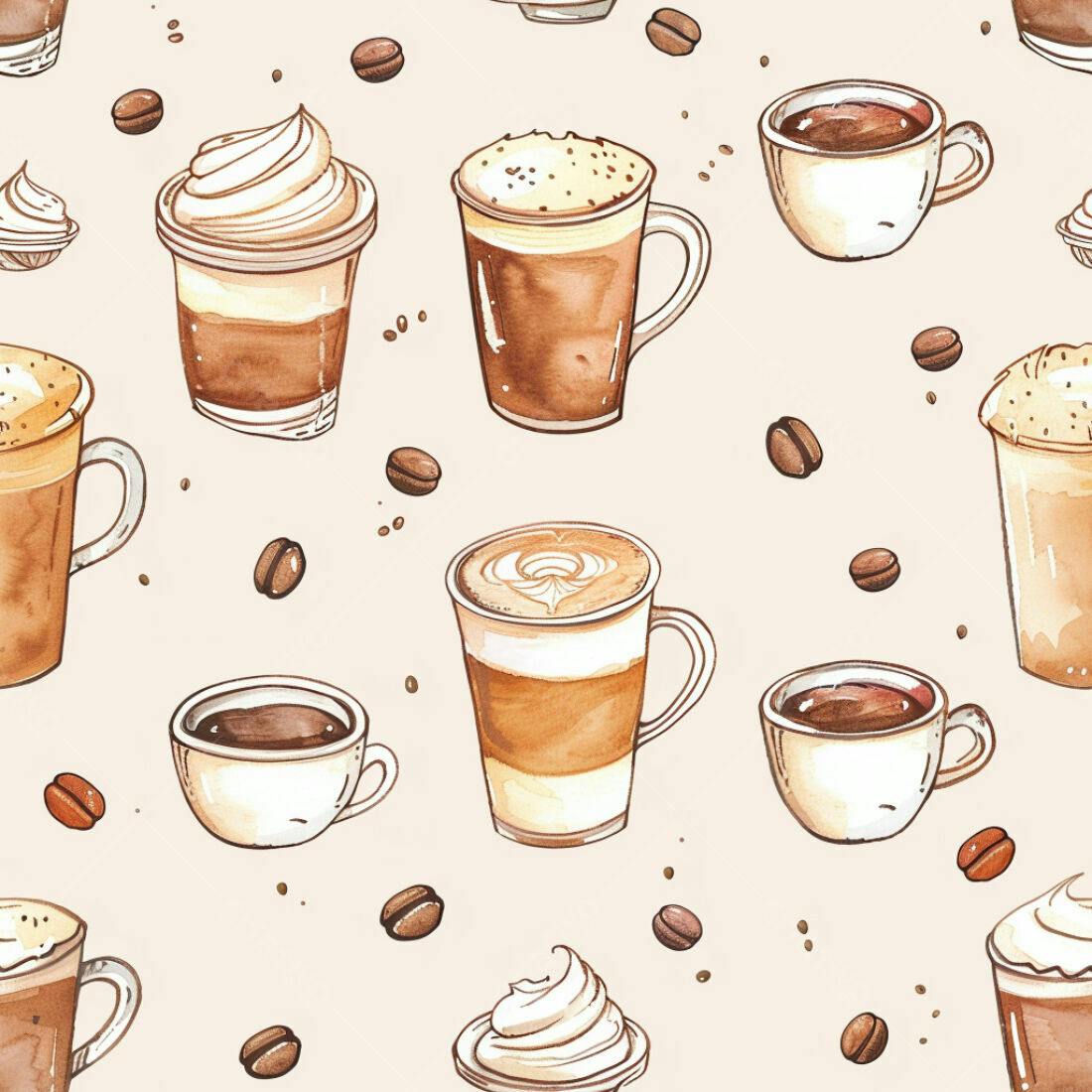 Textura Café Padrão para Fundo