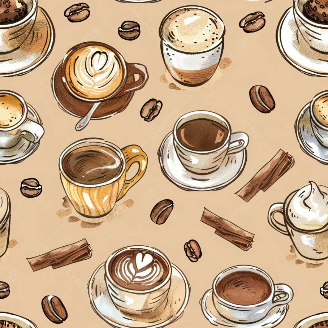 Textura Café Padrão para Fundo