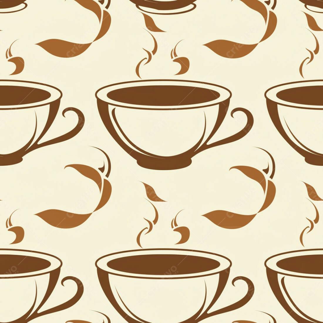 Textura xícara café padrão para papel de parede