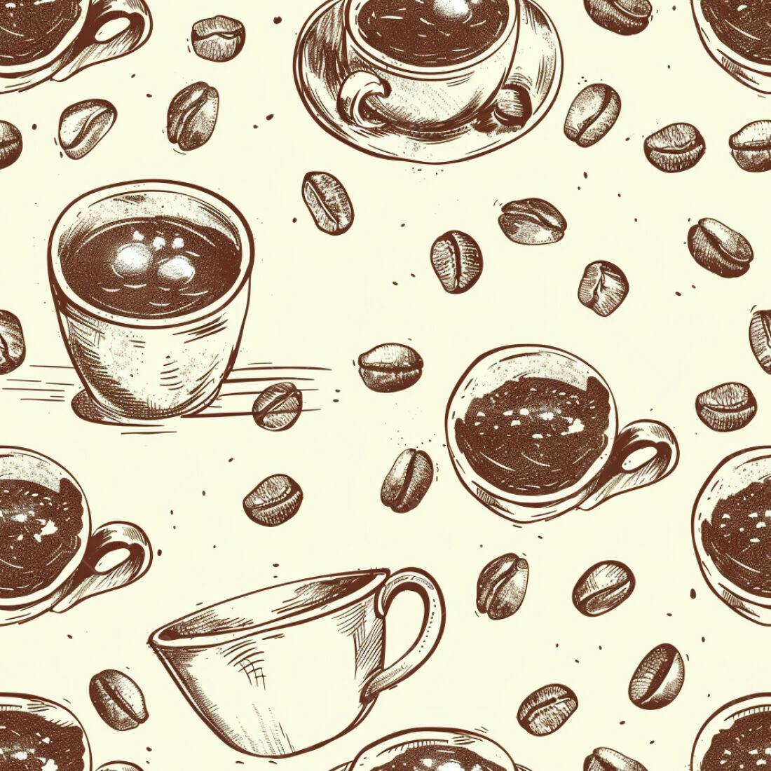 Textura Café com Grãos para Fundo
