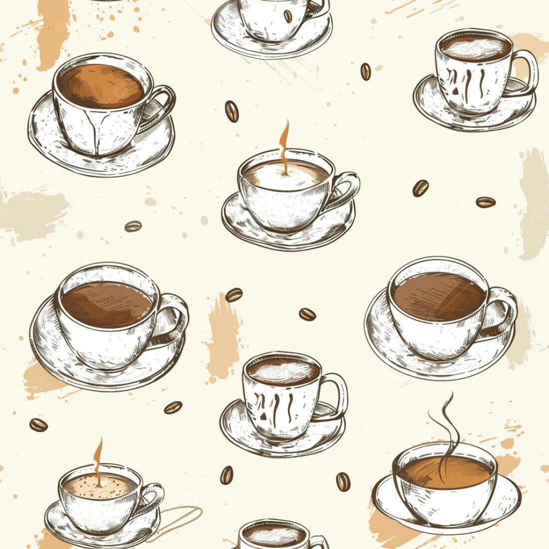 Textura Café Desenhado para Fundo