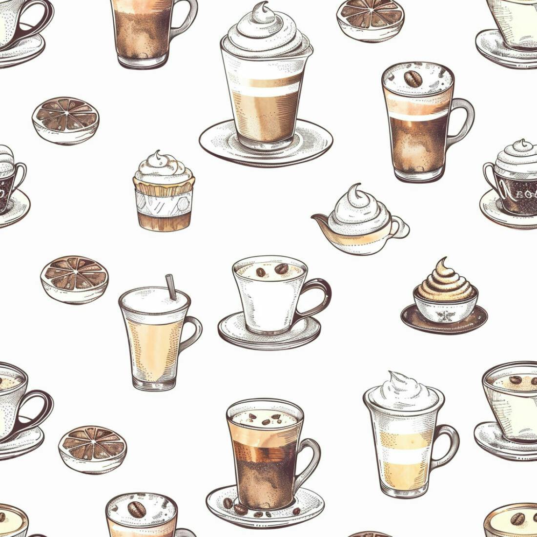 Textura Café Padrão Repetido para Fundo