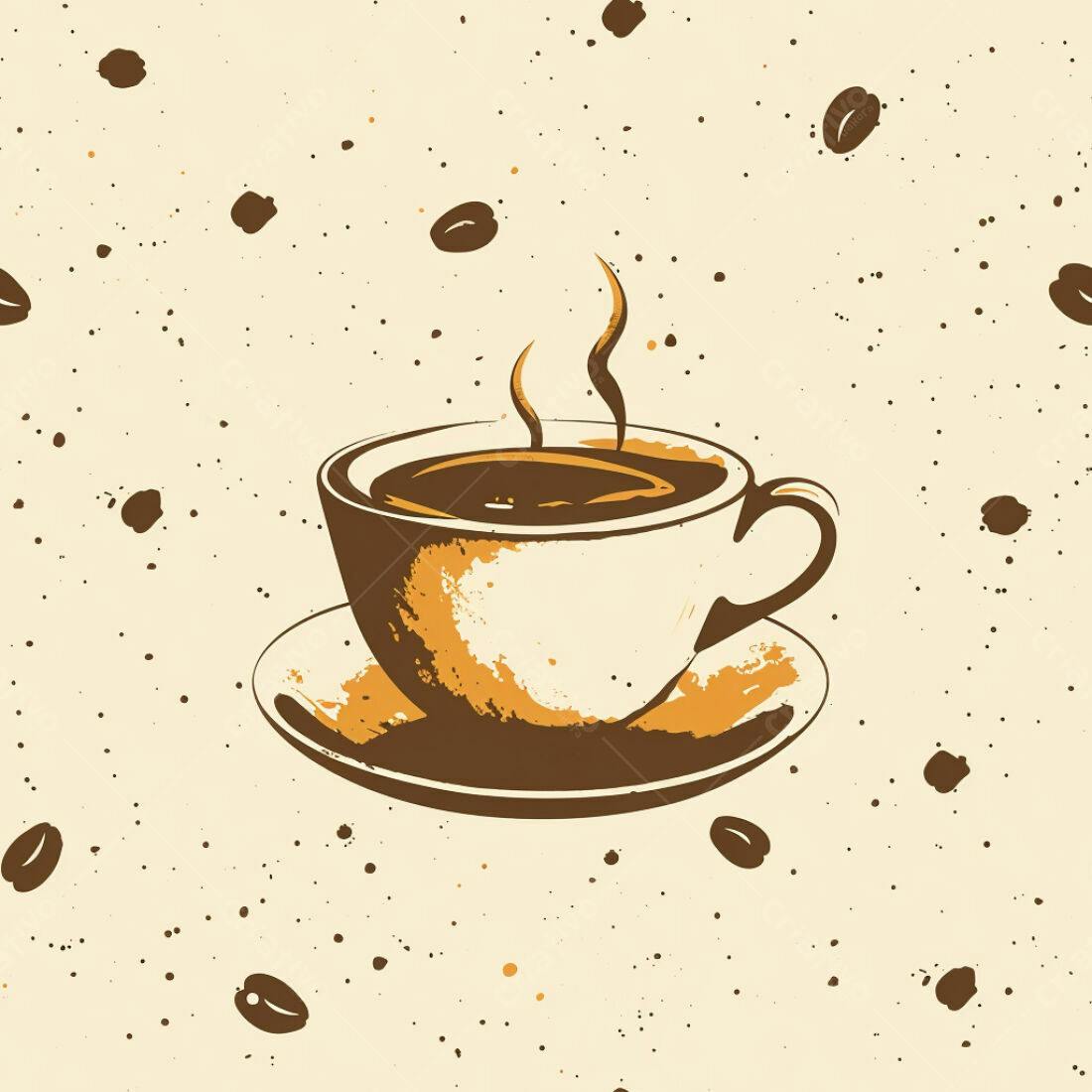 Textura Café com Grãos para Fundo Retro