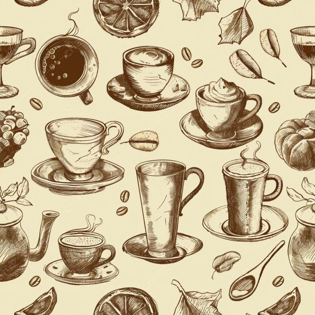 Textura Café e Doces para Fundo