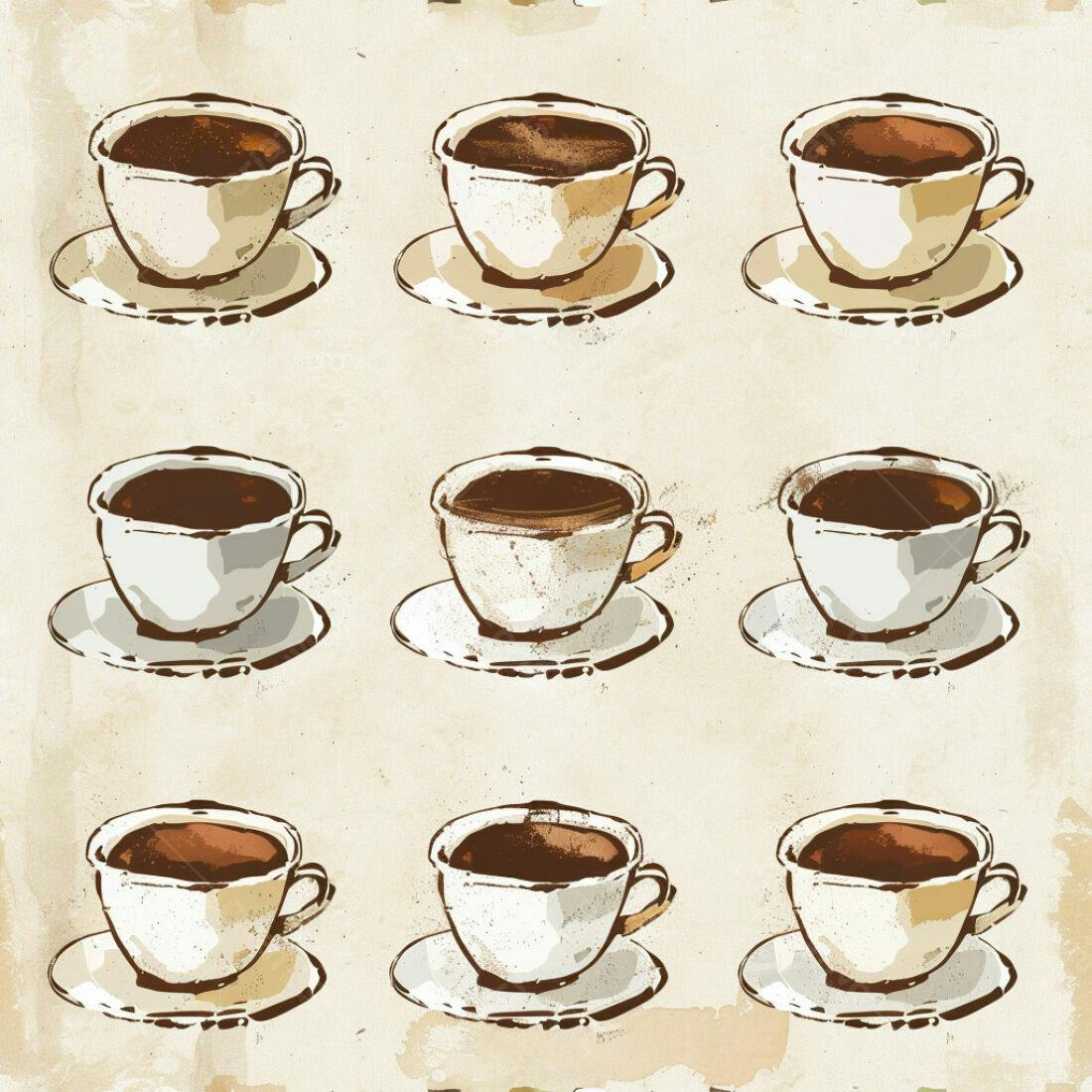 Textura xícaras café vintage para fundo