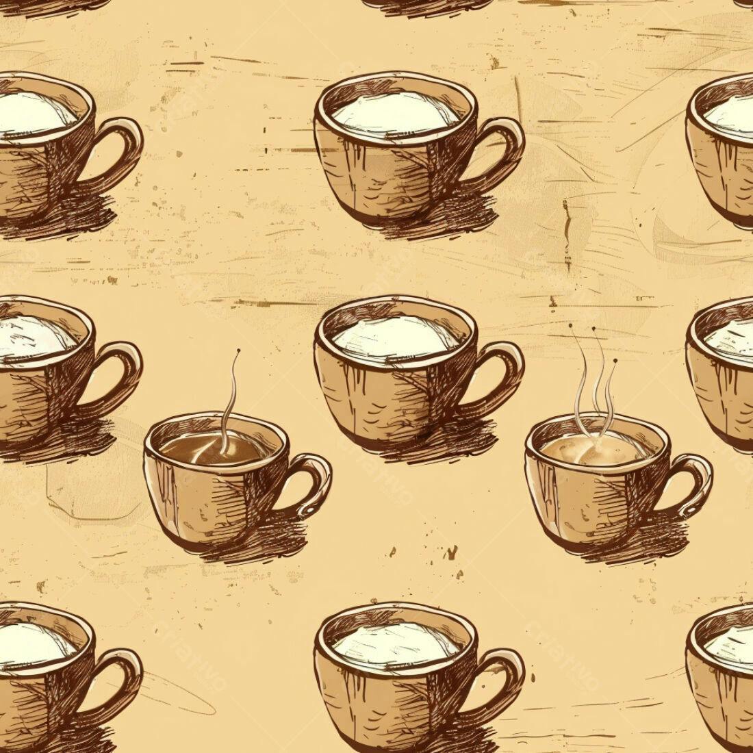 Textura xícaras café estilo vintage para fundo