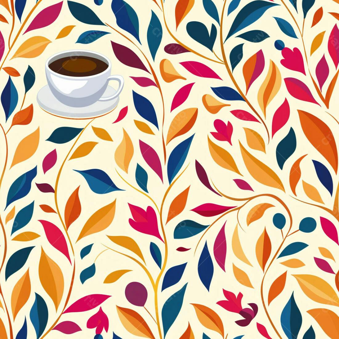 Textura floral colorida para fundo
