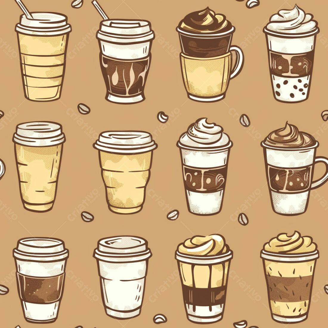 Textura Café Padrão para Fundo
