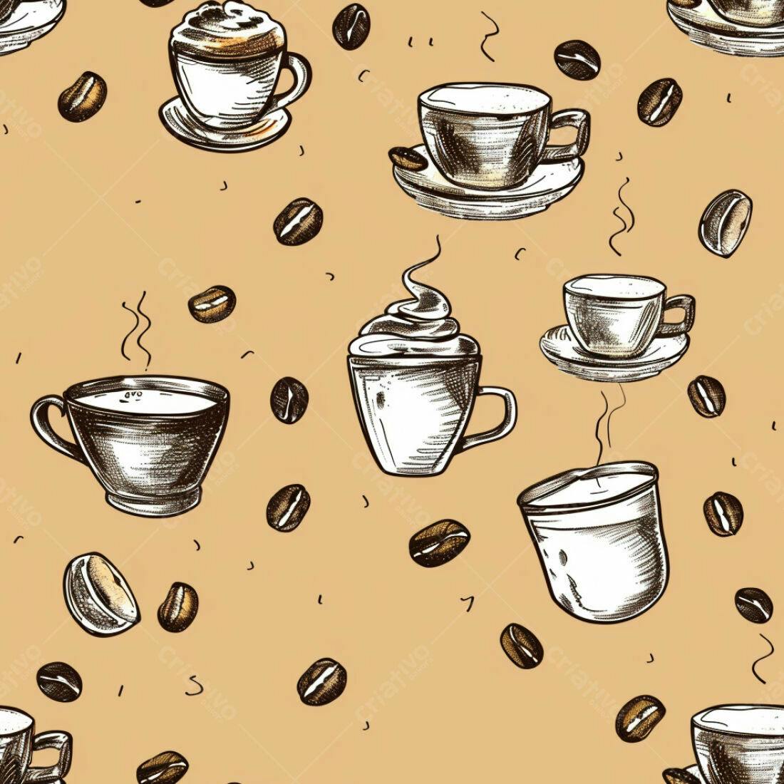 Textura Café Padrão para Fundo