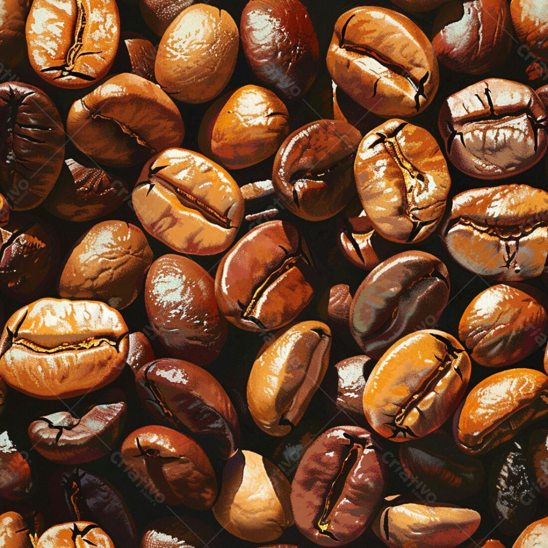 Textura grãos de café torrados para fundo