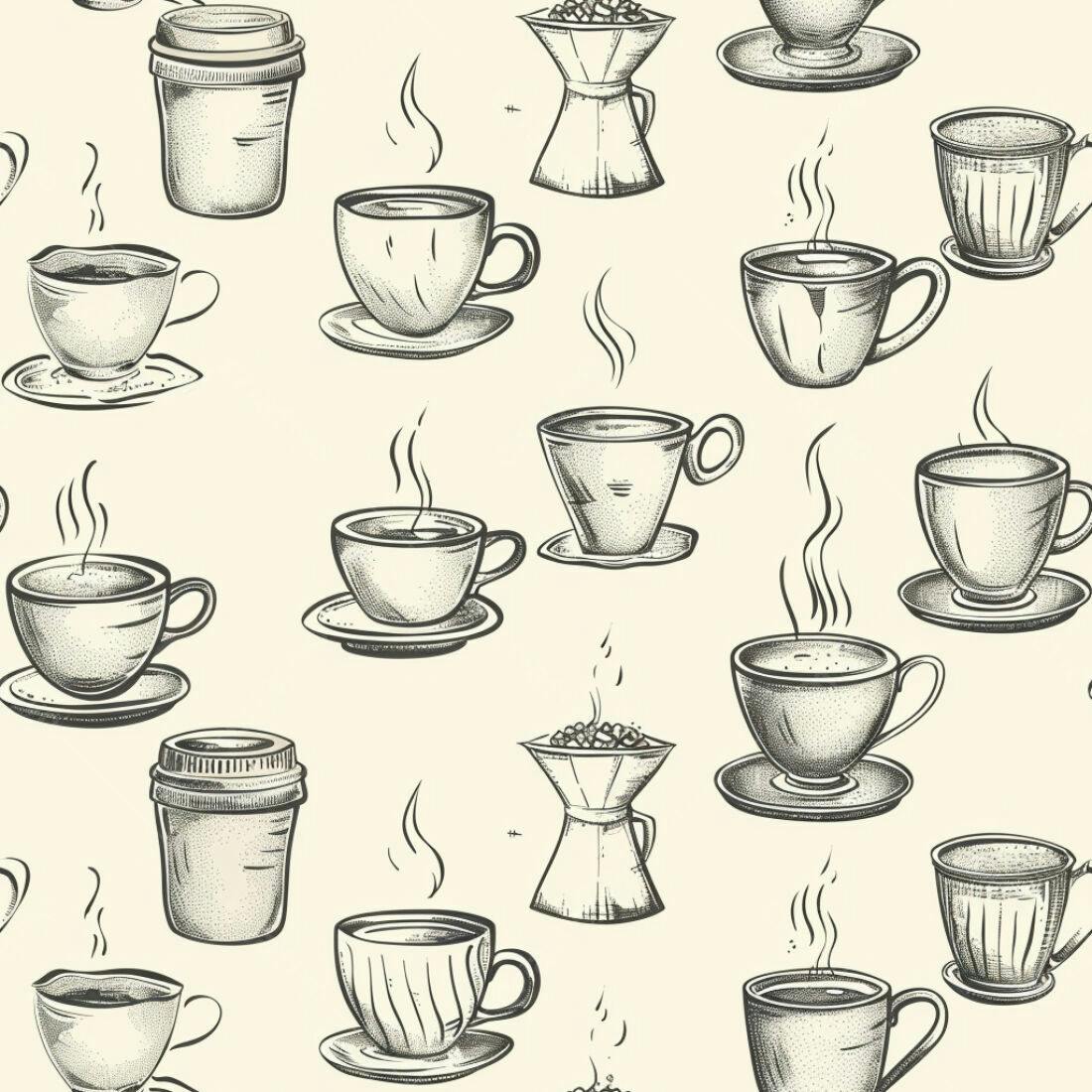 Textura Café xícaras para fundo vintage