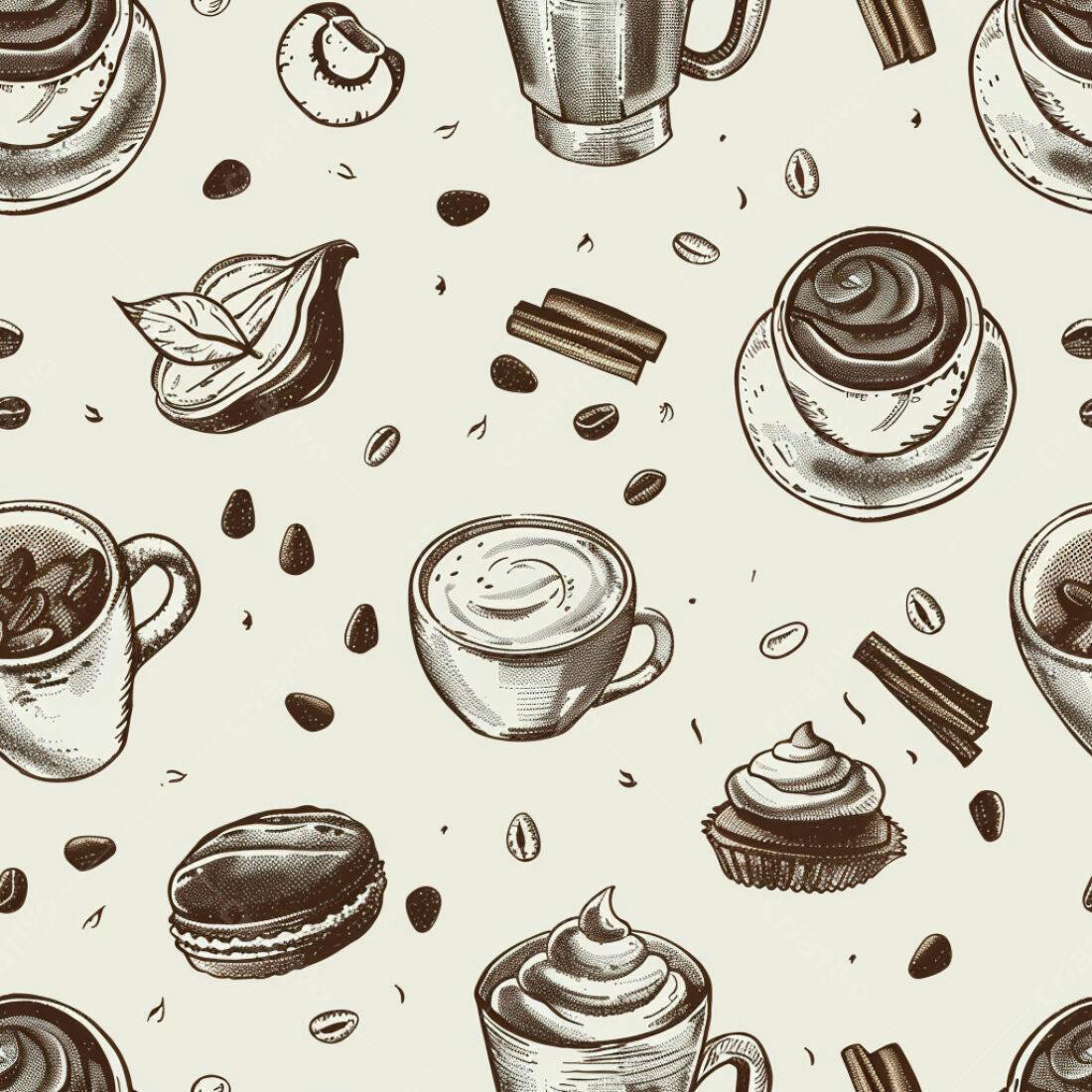 Textura Café Padrão para Fundo