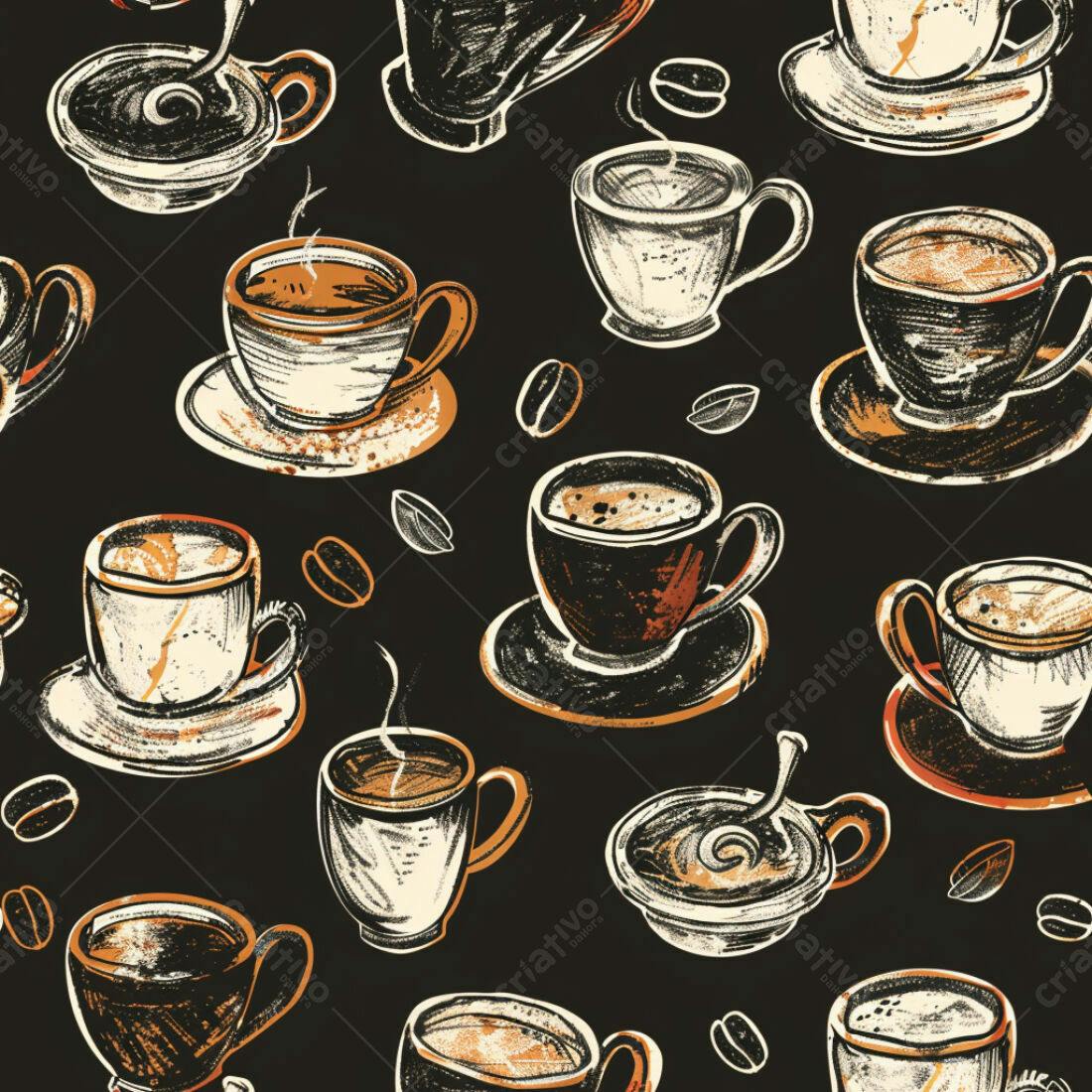 Textura Café Padrão para Fundo