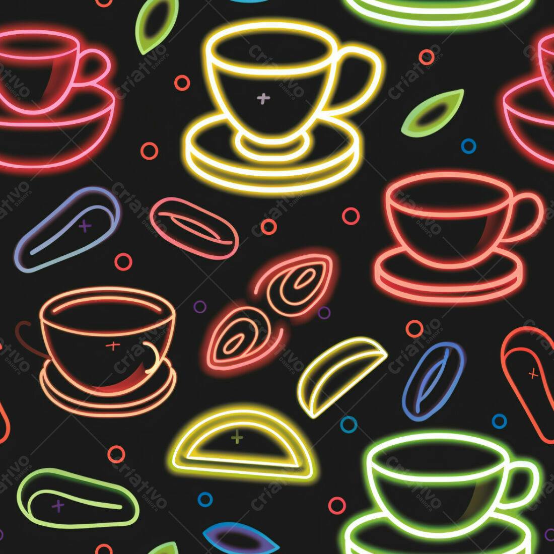 Textura Neon Padrão para Fundo