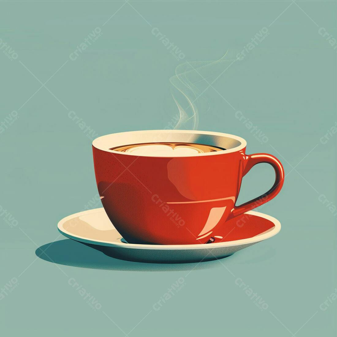 Textura xícara café vermelha para fundo