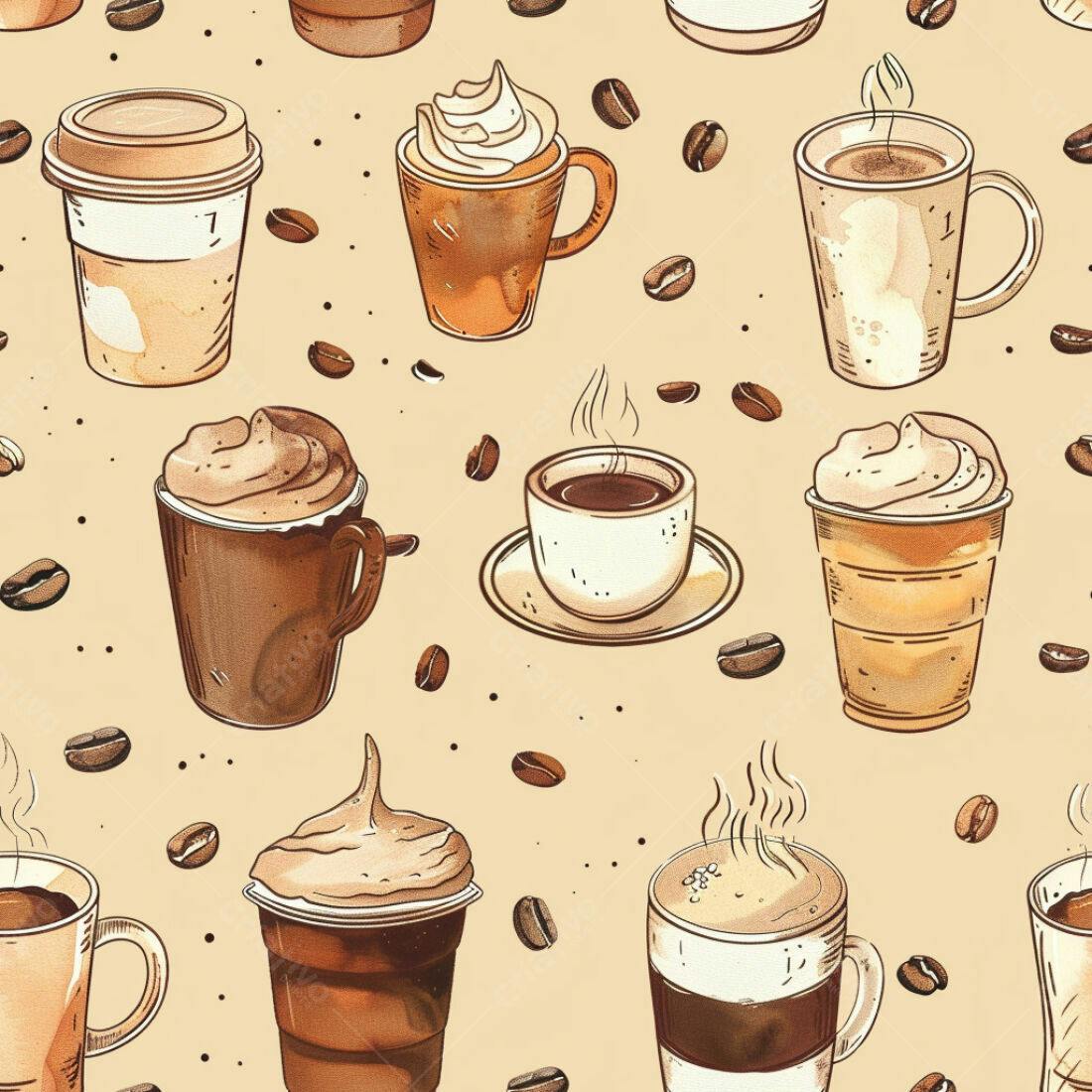 Textura café diversos tipos para fundo