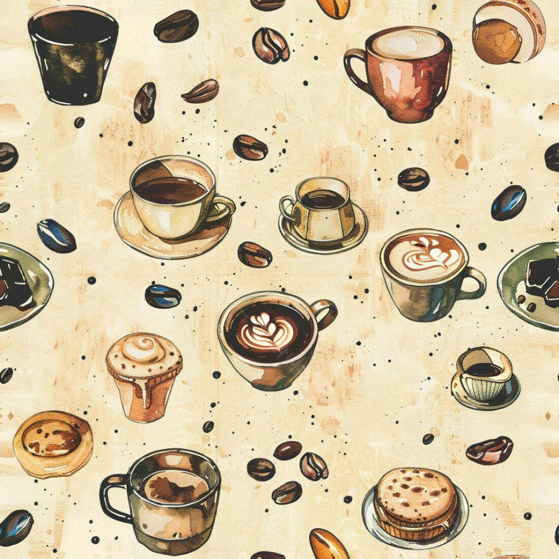 Textura Café e Doces para Fundo