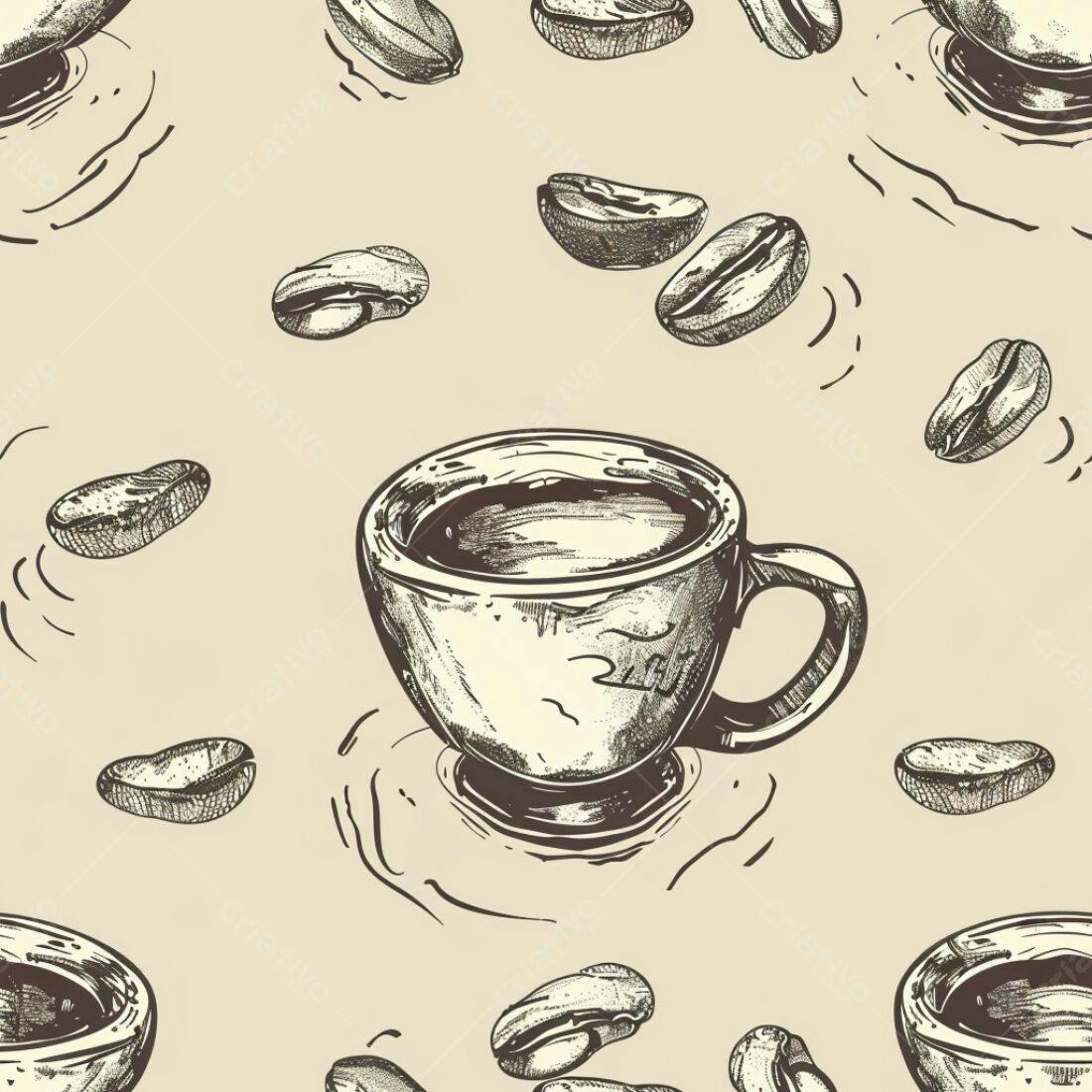 Textura Café com Grãos para Fundo