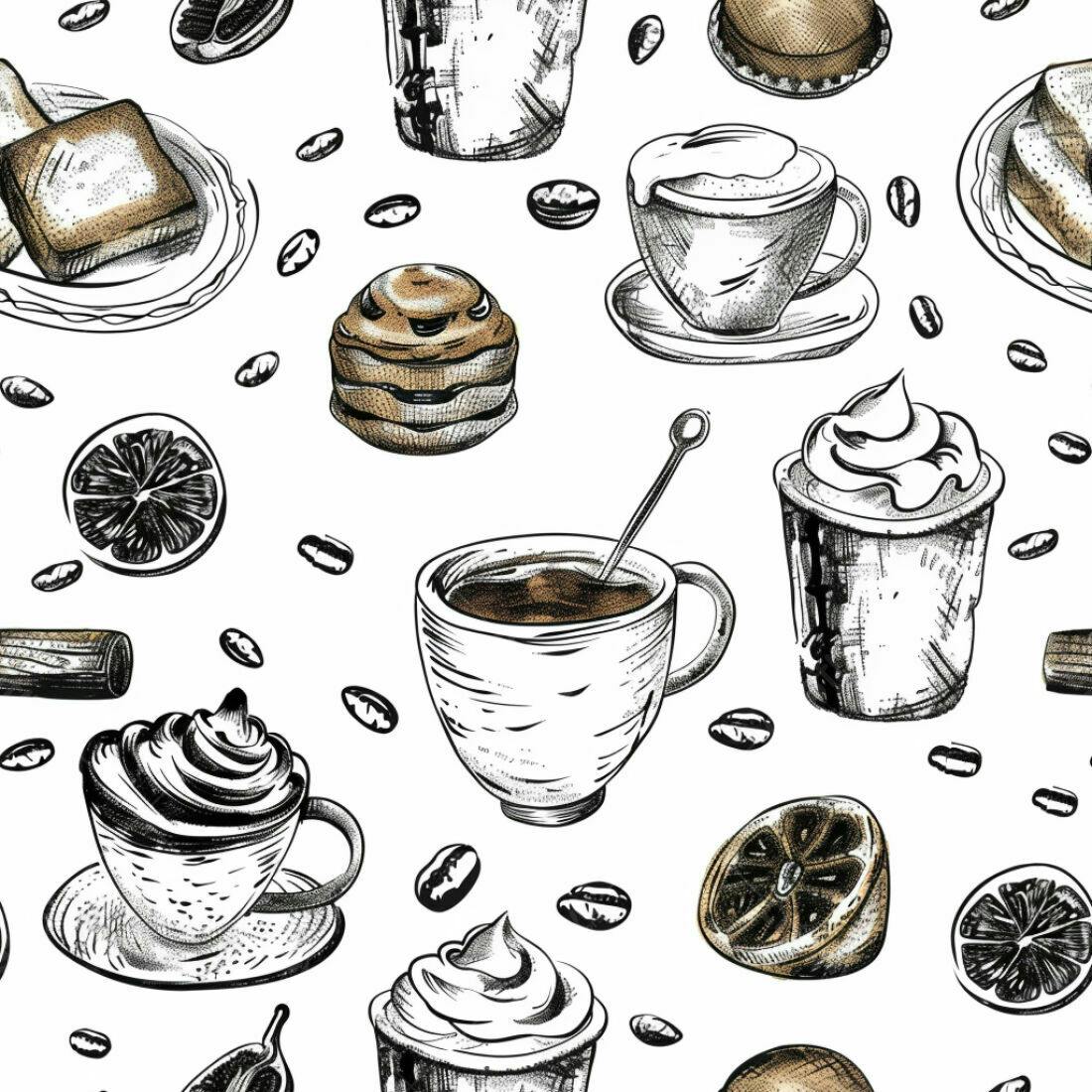 Textura Café Padrão para Fundo
