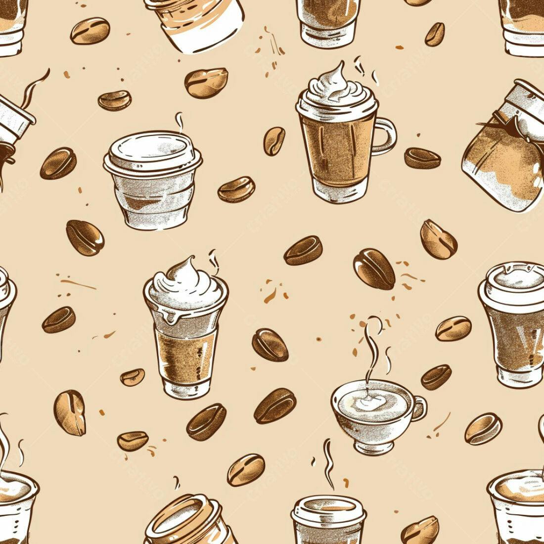Textura café com grãos para fundo