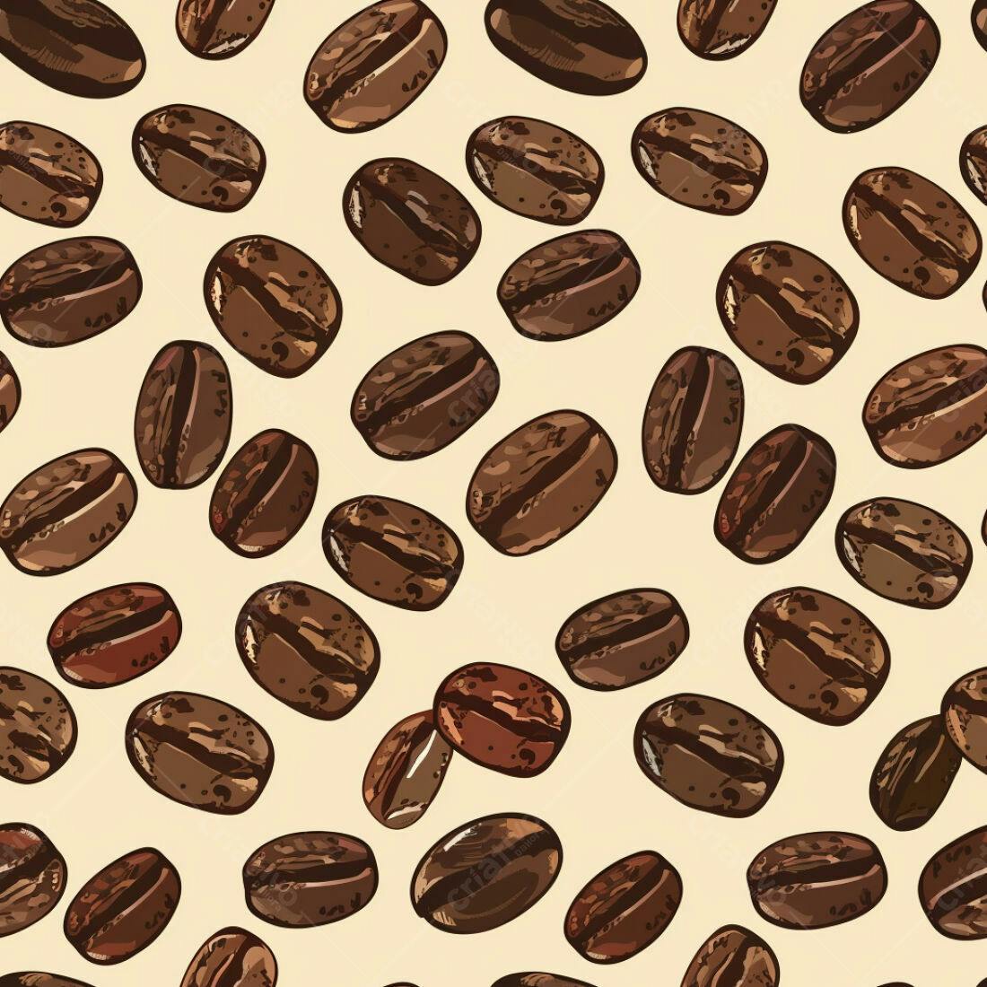 Textura Grãos de Café Marrons para Fundo